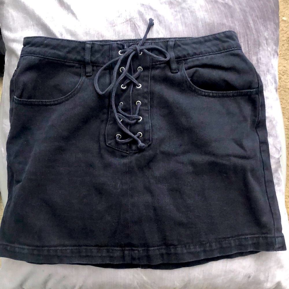 Lace Up Black Skirt!